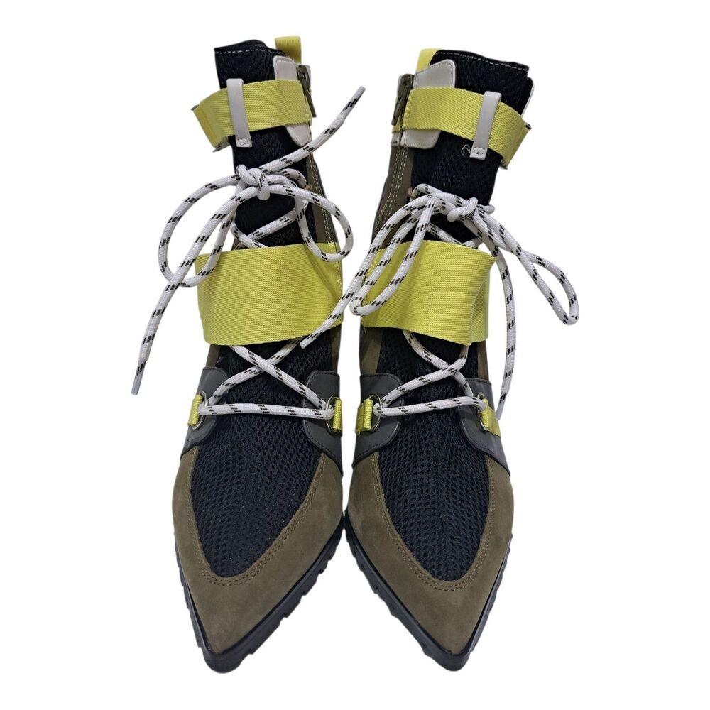 Steve Madden Ilusion Sporty Chic Athleisure Block Heel Ankle Boots Multi Sz 10 - Picture 10 of 13